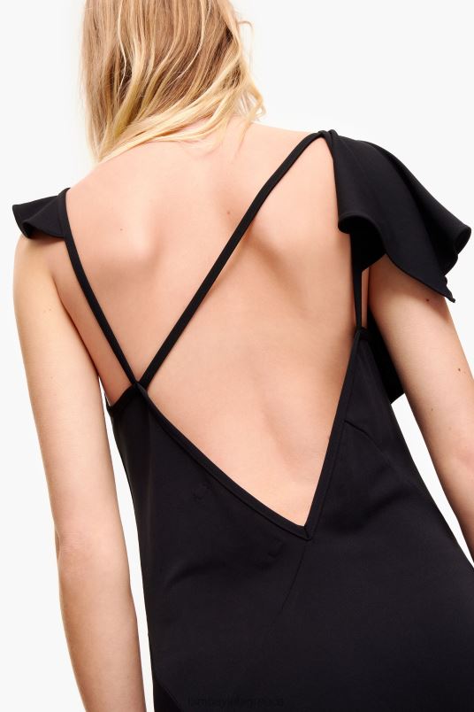 είδη ένδυσης Bimba Y Lola ασύμμετρο υγρό φόρεμα L2L28190 μαύρος