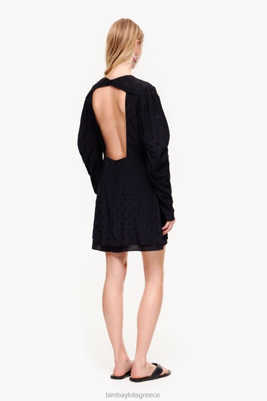 είδη ένδυσης Bimba Y Lola κοντό ρευστό ζακάρ φόρεμα L2L28199 μαύρος