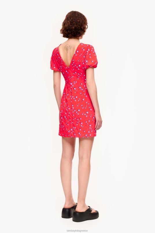 είδη ένδυσης Bimba Y Lola Μίνι φόρεμα με στάμπα με μικρές καρδιές L2L28205 το κόκκινο