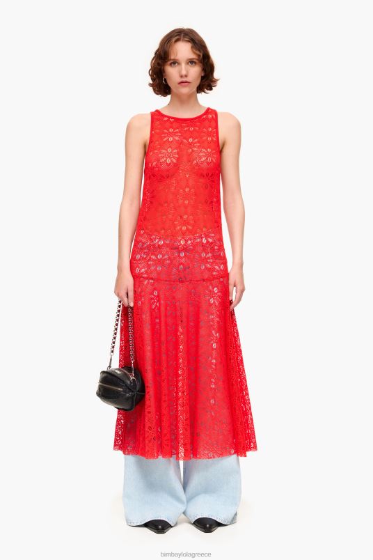 είδη ένδυσης Bimba Y Lola ανοιχτό μάξι φόρεμα L2L28207 κοράλλι