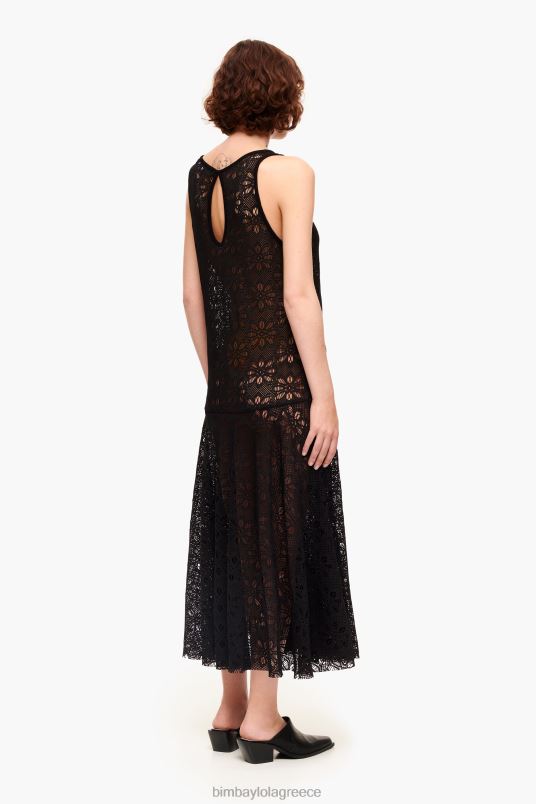 είδη ένδυσης Bimba Y Lola ανοιχτό μάξι φόρεμα L2L28208 μαύρος
