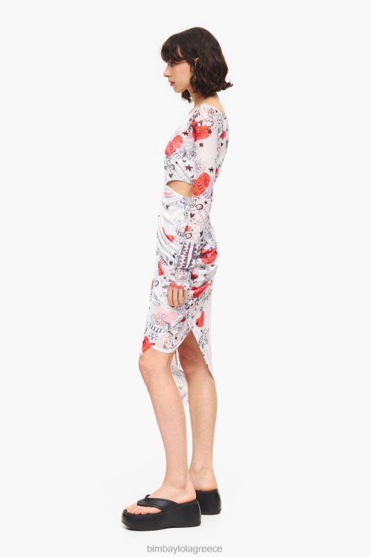 είδη ένδυσης Bimba Y Lola Μίντι φόρεμα με στάμπα καρδιάς L2L28224 παρατσούκλι
