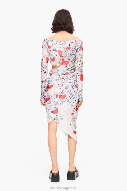 είδη ένδυσης Bimba Y Lola Μίντι φόρεμα με στάμπα καρδιάς L2L28224 παρατσούκλι