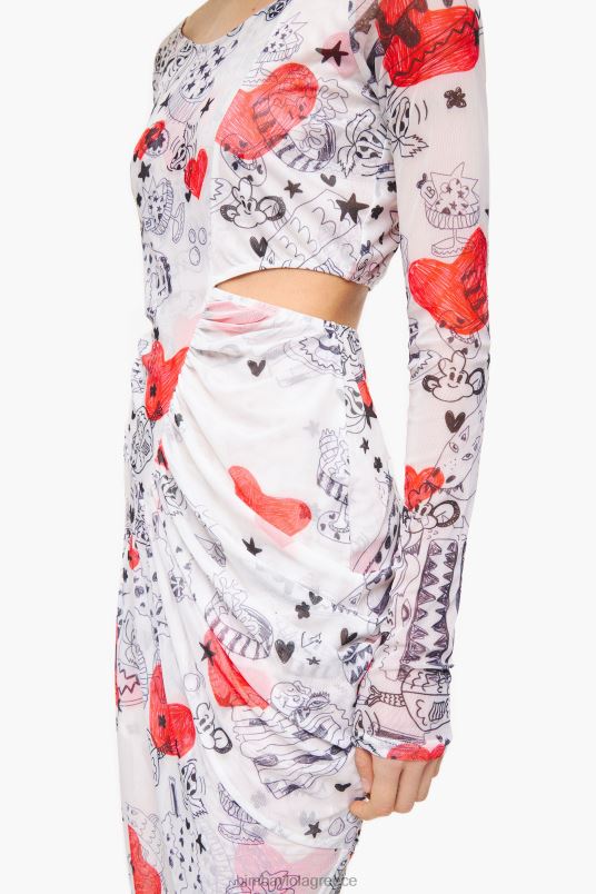 είδη ένδυσης Bimba Y Lola Μίντι φόρεμα με στάμπα καρδιάς L2L28224 παρατσούκλι