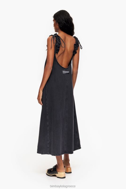 είδη ένδυσης Bimba Y Lola τζιν φόρεμα σε γραμμή α L2L28228 μαύρος
