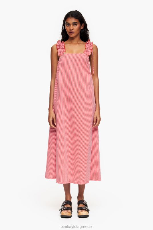 είδη ένδυσης Bimba Y Lola τζιν φόρεμα σε γραμμή α L2L28229 το κόκκινο