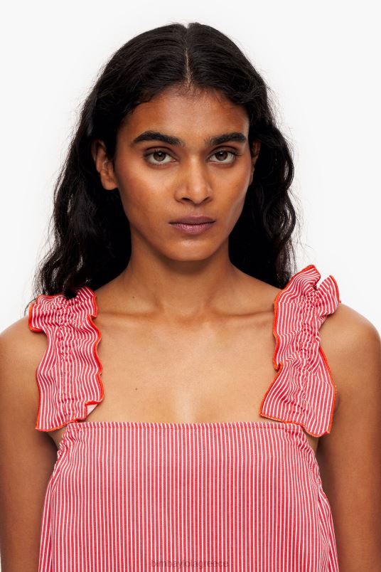 είδη ένδυσης Bimba Y Lola τζιν φόρεμα σε γραμμή α L2L28229 το κόκκινο