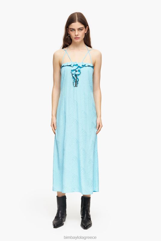 είδη ένδυσης Bimba Y Lola υγρό μίντι φόρεμα L2L28231 μπλε