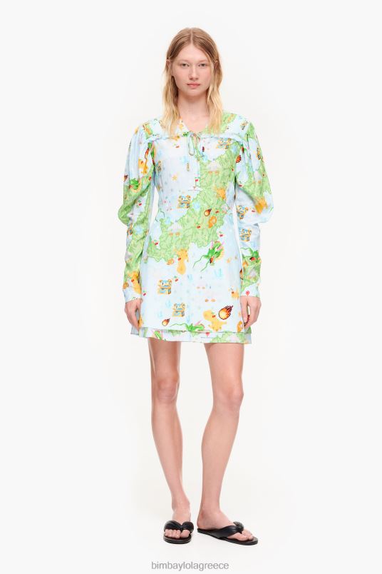είδη ένδυσης Bimba Y Lola κοντό vigo game print φόρεμα ζακάρ L2L28198 υγρό