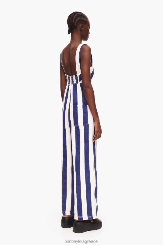 είδη ένδυσης Bimba Y Lola τζιν ριγέ ολόσωμη φόρμα L2L28212 μπλε