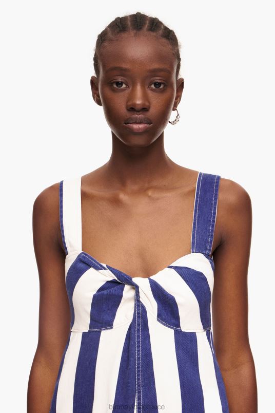 είδη ένδυσης Bimba Y Lola τζιν ριγέ ολόσωμη φόρμα L2L28212 μπλε