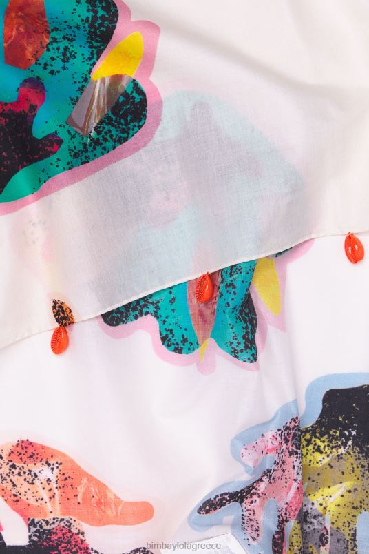 είδη ένδυσης Bimba Y Lola κοντό βαμβακερό κοραλί σαρόνγκ L2L281206 ελεφαντόδοντο