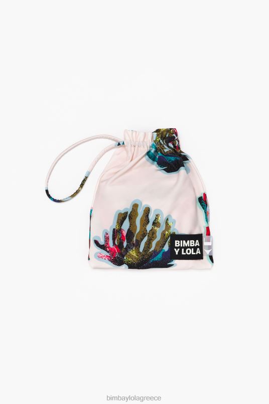 είδη ένδυσης Bimba Y Lola κοραλί στάμπα μπικίνι L2L28879 άσπρο